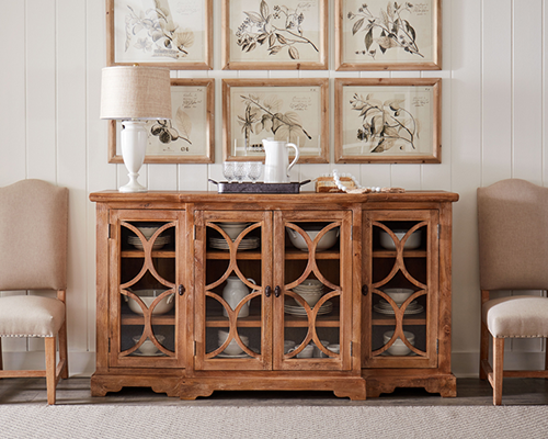 Modern Farmhouse Furniture Guide - Pengrove Sideboard and dining chairs