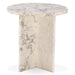 Giza 20" Modern Side Table in Alabaster Marble - World Interiors
