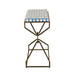 Alexandria 24" Modern Side Table with Bone Inlay and Brass - World Interiors