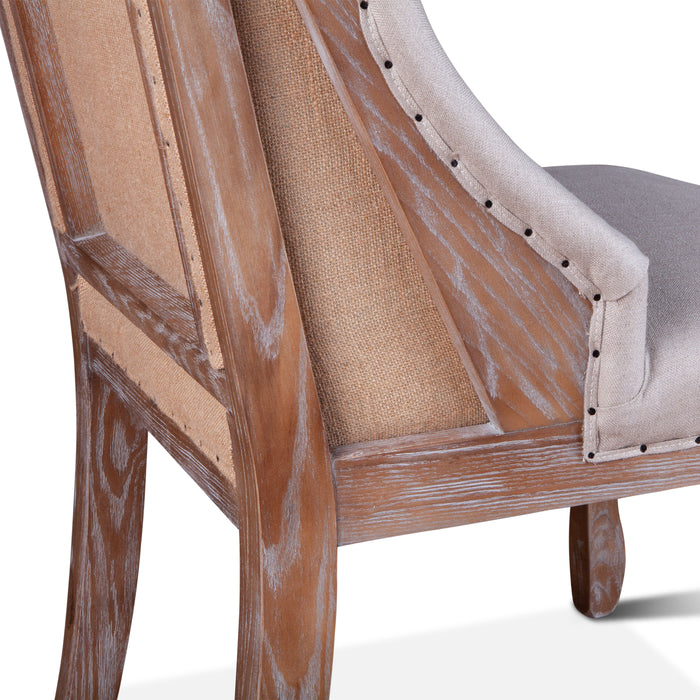 Portia Wing Back Formal French Dining Chair