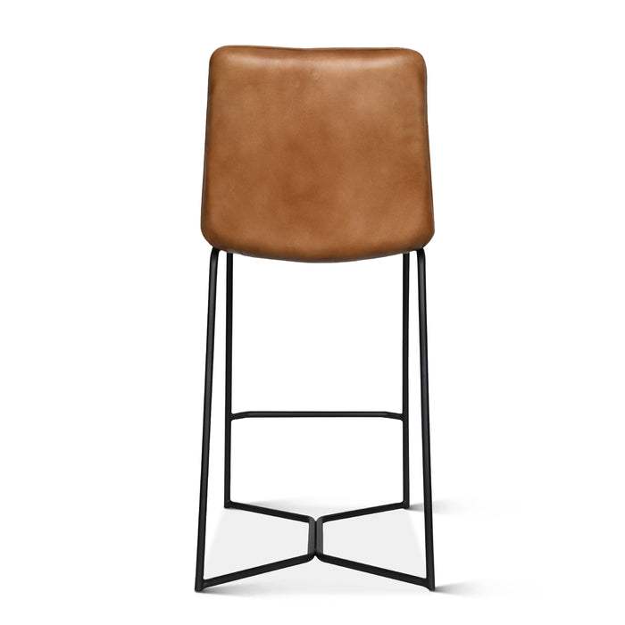 Brisben Modern Leather Counter Chair - World Interiors