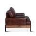 Chiavari Industrial Geisha Brown Leather Armchair - World Interiors