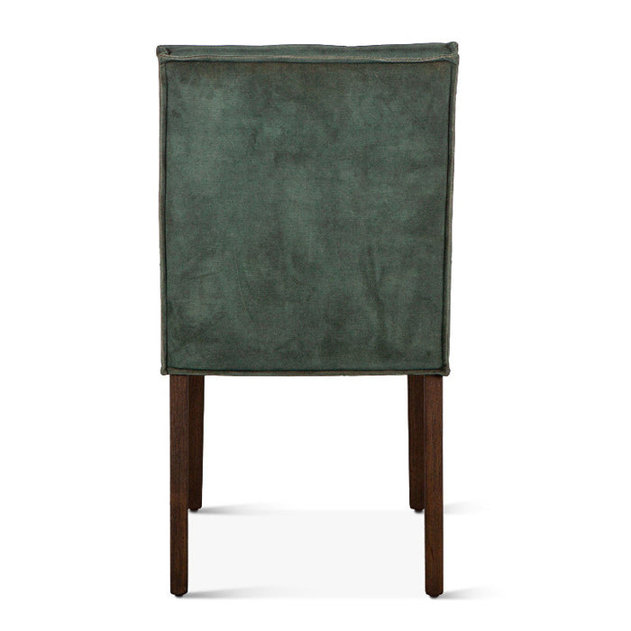 Avery Green Velvet Dining Chair - World Interiors