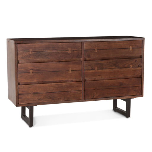 Glenwood Industrial 58" Modern Dresser in Walnut - World Interiors
