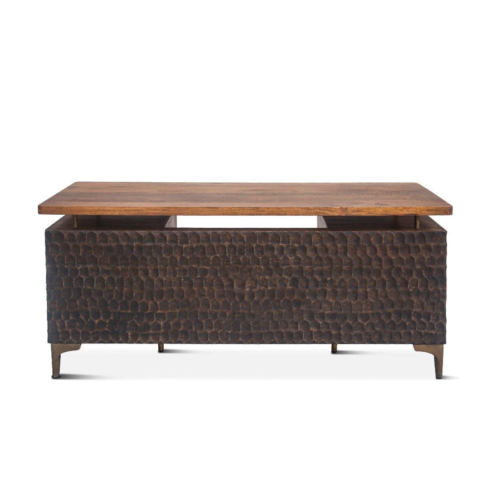 Vallarta 66 - Inch Two Tone Mango Wood Desk - World Interiors