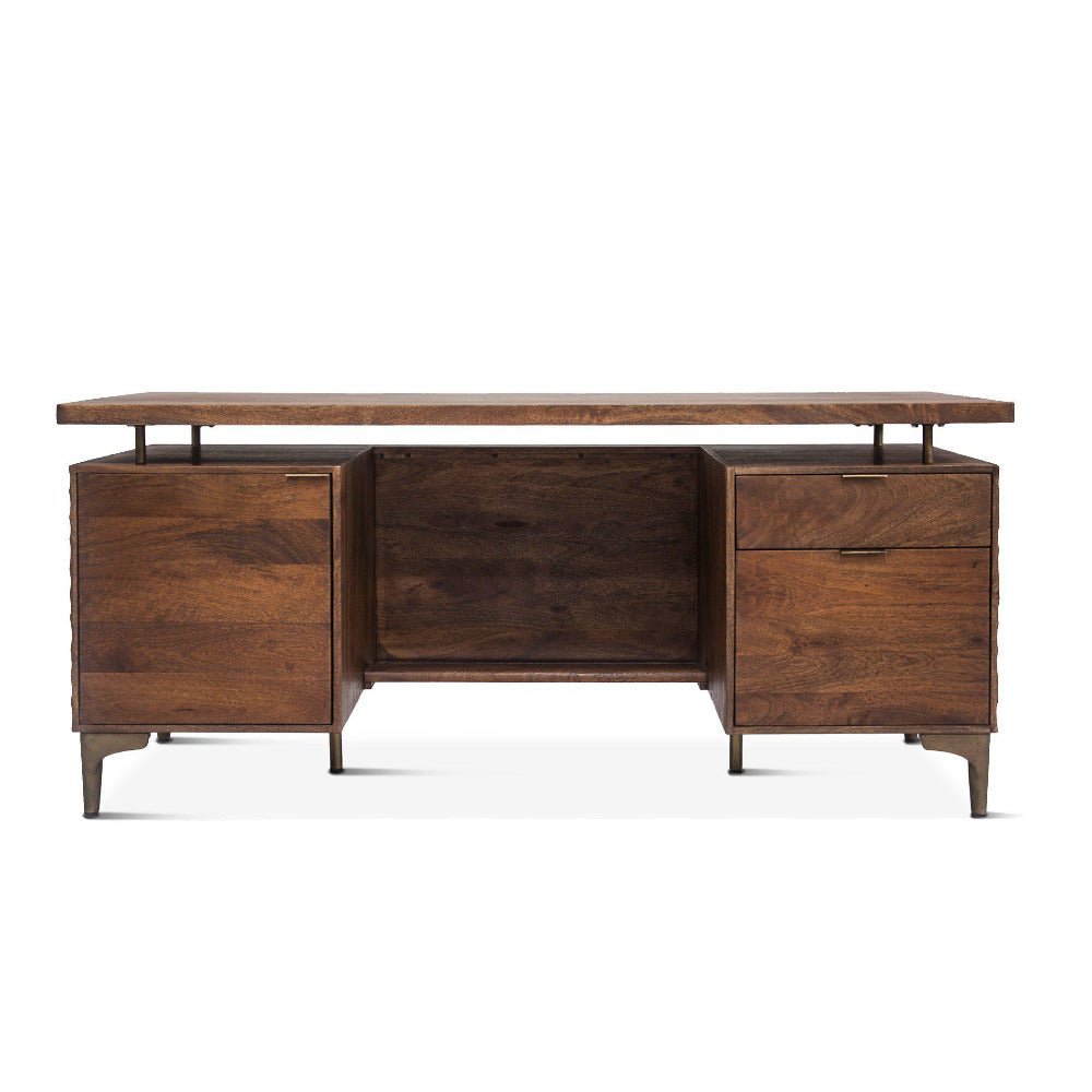 Vallarta 66 - Inch Two Tone Mango Wood Desk - World Interiors