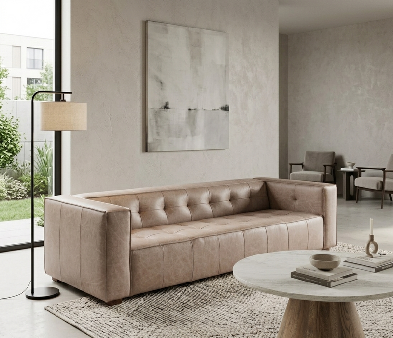 Portia Top-Grain Leather Sofas | World Interiors