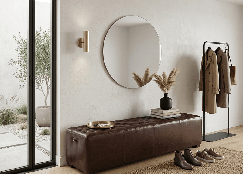 Arabella Velvet, Linen & Leather Benches - World Interiors