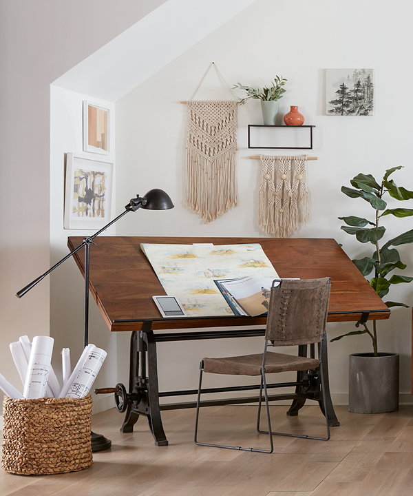 Solid Wood Adjustable Drafting Desks - World Interiors