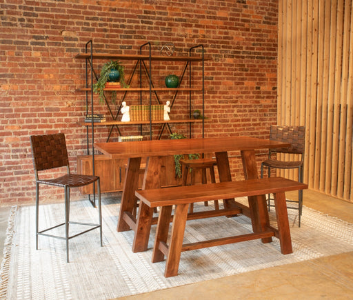 Stavenger 75" Gathering Table in Cinnamon Brown - World Interiors