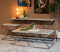 Alexandria 72" Modern Console Table with Bone Inlay and Brass - World Interiors