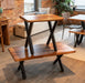 Elliston 46" Live Edge Sheesham Wood and Iron Coffee Table - World Interiors