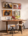 Sterling Industrial Modern Adjusting Barstool with Cowhide Seat - World Interiors