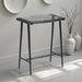 Calloway 17" Rustic Side Table with Glass Top - World Interiors