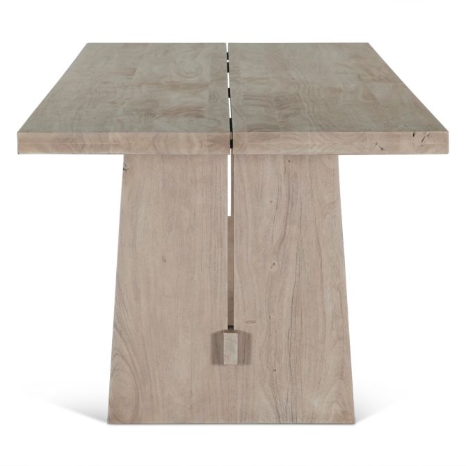 Acadia 94" Rustic Modern Dining Table in Driftwood - World Interiors