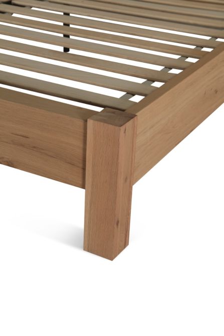 Alpine Modern Queen Platform Bed in Distressed Oak - World Interiors