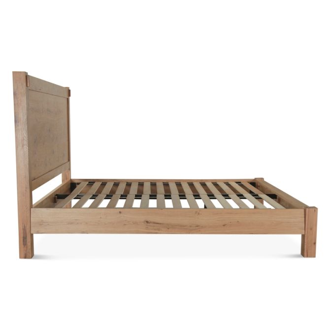 Alpine Modern Queen Platform Bed in Distressed Oak - World Interiors