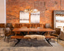 Rosewood 94" Live Edge Dining Table in Natural Sheesham - World Interiors