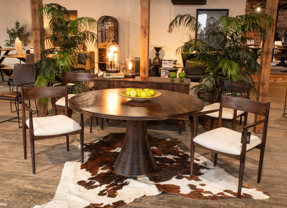 Provence 54" Round Dining Table in Dark Sienna - World Interiors