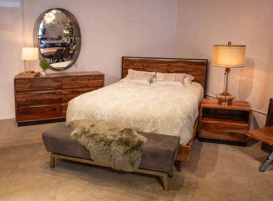 Elliston Modern Live Edge Bed - World Interiors