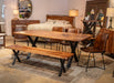 Elliston 80" Live Edge Sheesham Wood and Iron Dining Table - World Interiors