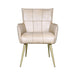 Brisben 23" Armchair in Antique Ivory Leather - World Interiors