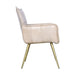 Brisben 23" Armchair in Antique Ivory Leather - World Interiors