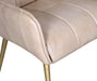 Brisben 23" Armchair in Antique Ivory Leather - World Interiors