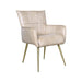 Brisben 23" Armchair in Antique Ivory Leather - World Interiors