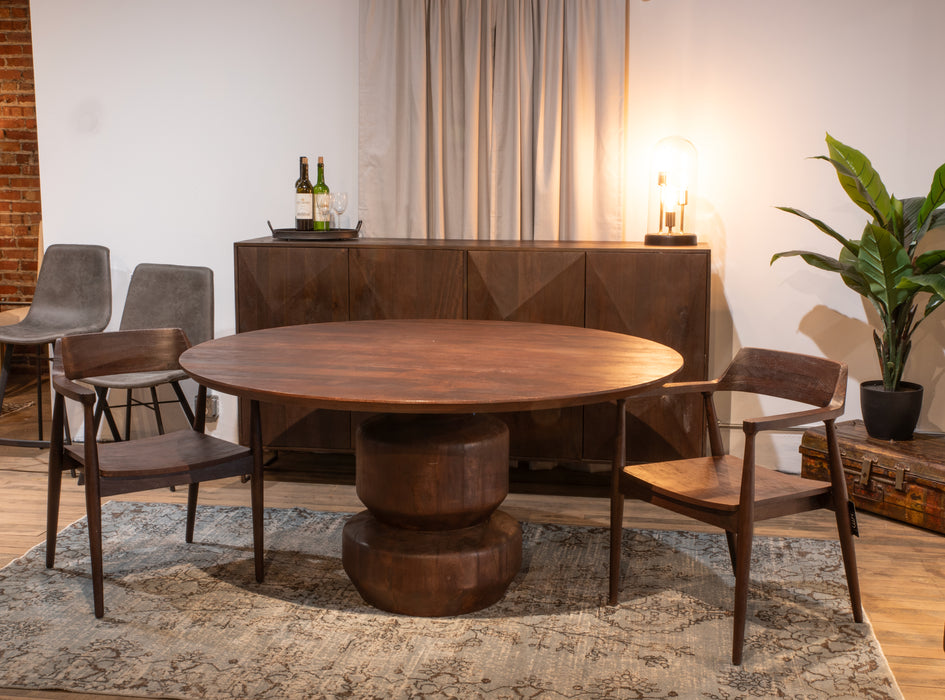 Oxford 60" Round Dining Table in Walnut - World Interiors