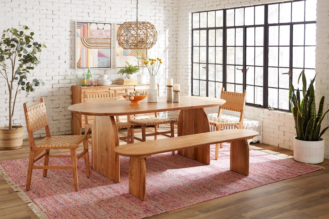 Catalina 79" Dining Table with Natural Acacia Wood - World Interiors