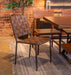 Lund 17" Buffalo Leather and Iron Dining Chair - World Interiors