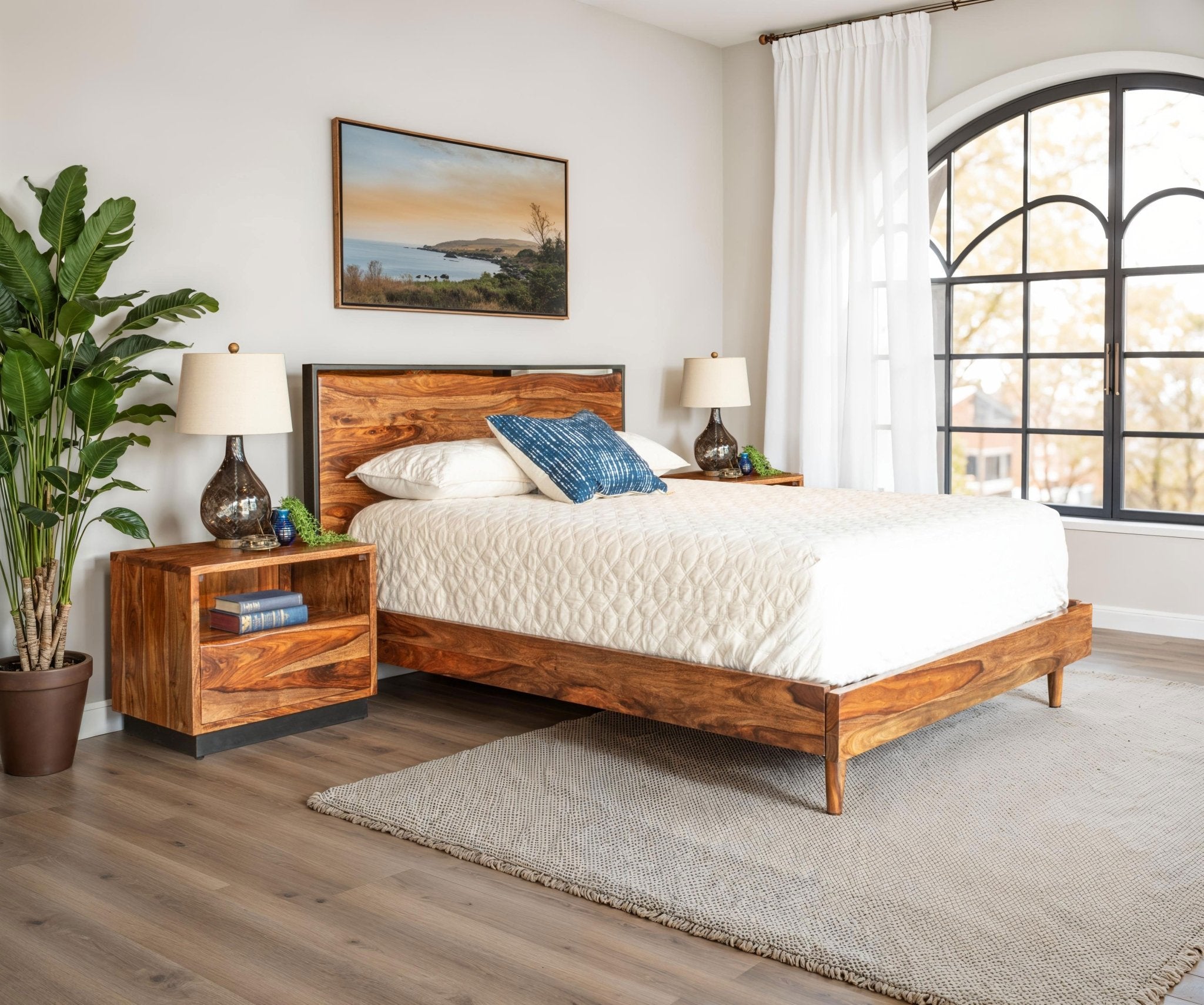 Elliston Modern Live Edge Bed - World Interiors