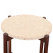 Notion 18" Side Table with Beige Marble in Walnut - World Interiors