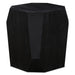 Helena Geometric Wooden Side Table in Distressed Black - World Interiors