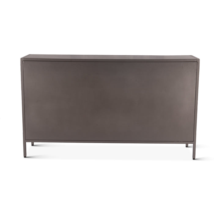 Cleveland 55" Industrial Gunmetal and Brass Sideboard - World Interiors