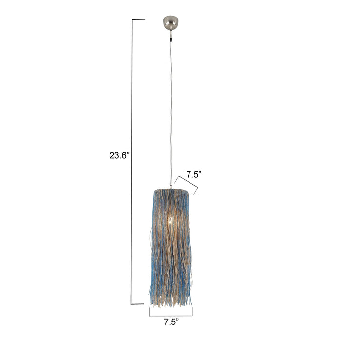 Bali Boho Jute Hanging Pendant Light - World Interiors