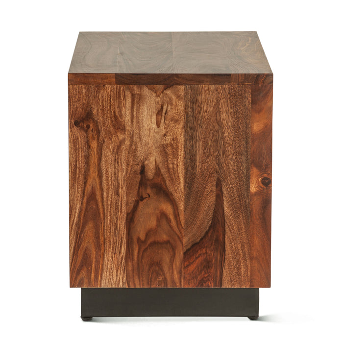 Elliston Modern Sheesham Wood Nightstand - World Interiors