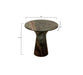 Harbor 18" Tall Side Table in Green Bidasar Marble - World Interiors