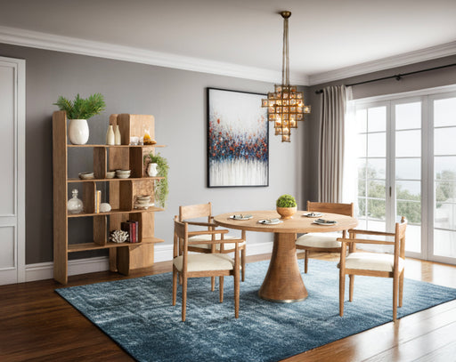 Provence 54" Round Dining Table in Natural Brown - World Interiors