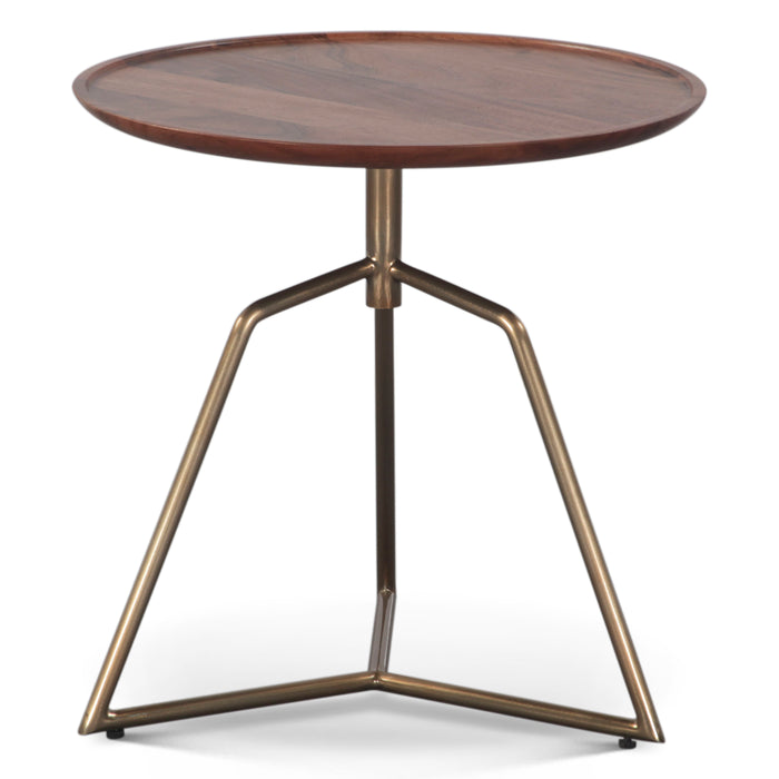 Provence Pedestal Side Table in Dark Sienna - World Interiors