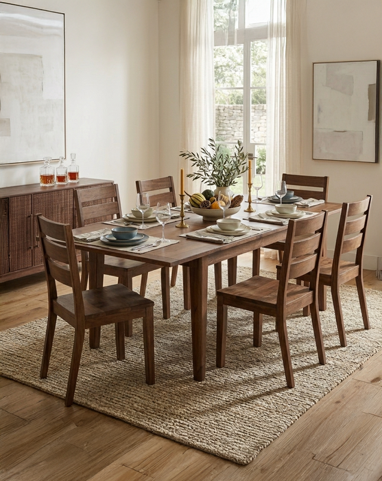 Calabasas 72 - 95" Extension Dining Table in Toffee Nut - World Interiors