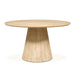 Calabasas 54" Modern Round Dining Table in Natural White - World Interiors