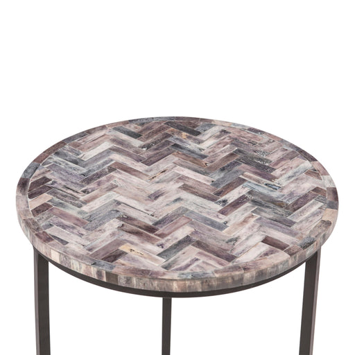 Mumbai Chevron Pattern Nesting Table Set - World Interiors