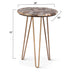 Mumbai Modern Stone and Iron Side Table - World Interiors