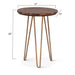 Mumbai Modern Side Table in Tiger Eye Stone - World Interiors