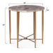 Mumbai Modern Side Table in Smoky Quartz with Iron Base - World Interiors