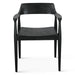 Oxford Mango Wood Dining Chair in Matte Black - World Interiors