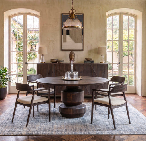 Oxford 60" Round Dining Table in Walnut - World Interiors