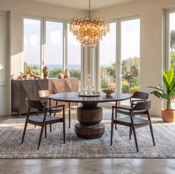 Oxford 60" Round Dining Table in Walnut - World Interiors